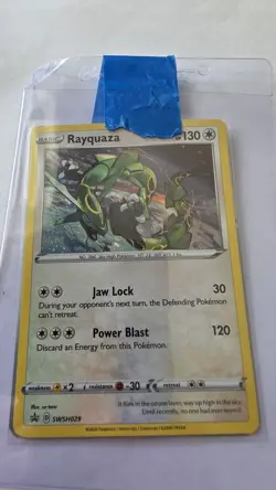 Pokemon TCG Rayquaza Sword & Shield SWSH029 Holo Promo Promo Near Mint - Image 1