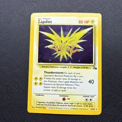 RAW Pokemon ZAPDOS Base Set 16/102 * Holo Foil RARE SEE PICS!!! - Image 1