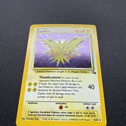 RAW Pokemon ZAPDOS Base Set 16/102 * Holo Foil RARE SEE PICS!!! - Image 2