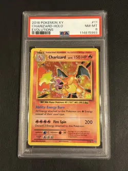Pokemon XY Evolutions Charizard # 11/108 Holo - PSA 8 - Image 1