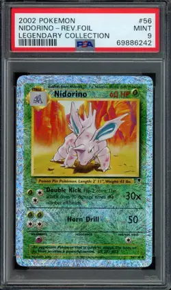 Pokemon Nidorino Reverse Holo 2002 Legendary Collection #56 PSA 9 Mint - Image 1