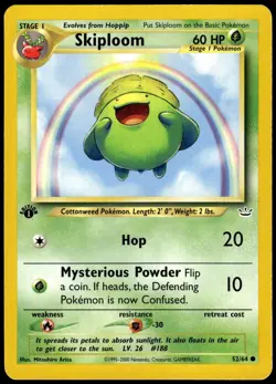 Skiploom 52/64 Common Neo Revelation Pokemon 1st Edition MP - Image 1
