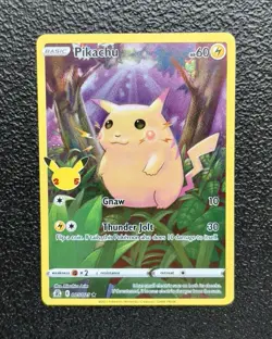 Pokemon TCG - Pikachu 005/025 - Full Art Holo Rare - Celebrations *LP - Image 1