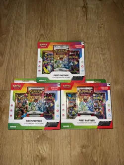 Pokemon TCG First Partners Illustration Collection Box Series 1 NEW & SEALED X3 - Image 1