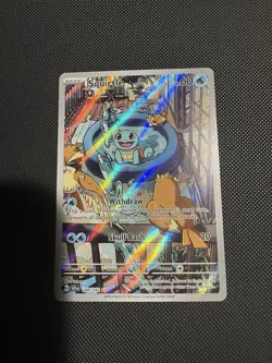2024 Pokemon Stellar Crown Squirtle 148/142 Illustration Rare - Image 3
