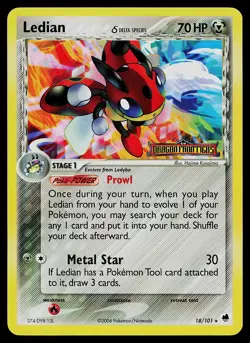 Pokemon Card - Ledian Dragon Frontiers 18/101 Reverse Holo Stamped - Image 1