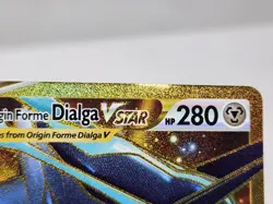 Pokemon Origin Forme Dialga VSTAR 210/189 Astral Radiance Gold Secret Rare LP sc - Image 2