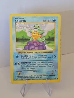 1999 Vintage Pokemon Shadowless Squirtle Base Set 63/102 - Image 2