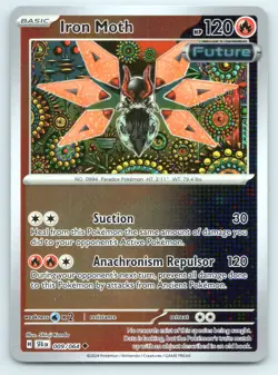 Pokemon Iron Moth SV: Shrouded Fable SFA Reverse Holo 009/064 NM - Image 1