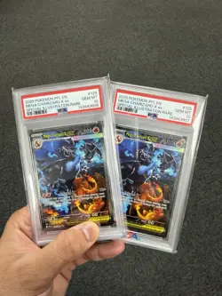 Pokemon Mega Charizard X Ex SIR 125/094 Phantasmal Flames PSA 10 (x2) - Image 1