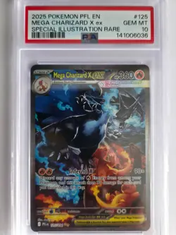 Pokemon Mega Charizard X Ex SIR 125/094 Phantasmal Flames PSA 10 - Image 1