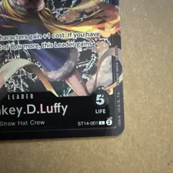 Monkey.D.Luffy Leader ST14-001 Starter Deck 14 3D2Y Holo English — N. Mint - Image 5