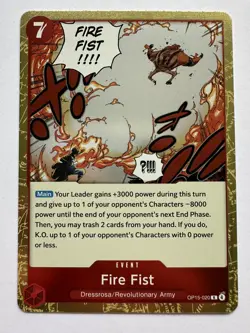 One Piece - OP-15 020 Foil - Fire Fist - Adventure On Kami’s Island - Fresh Pull - Image 1