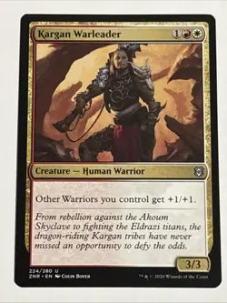 MTG Zendikar Rising Kargan Warleader 224/280 NM - Image 1