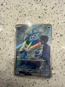 Pokemon Mantyke SV04: Paradox Rift 189/182 Full Art Holo Illustration Rare Card - Image 1