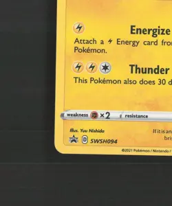 Jolteon SWSH094 Sword & Shield Black Star Promo Holo Pokemon Card NM - Image 5