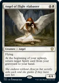 Angel of Flight Alabaster NM #77 Commander: Innistrad: Crimson Vow MTG - Image 1