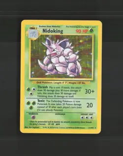 Nidoking 11/102 WOTC Base Set Holo Rare Pokemon Card MP - Image 1