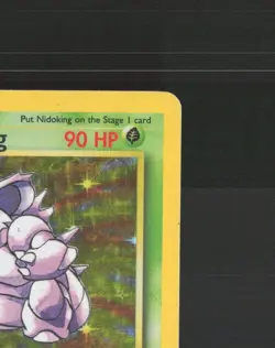 Nidoking 11/102 WOTC Base Set Holo Rare Pokemon Card MP - Image 4