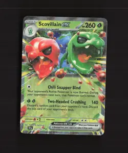 Scovillain ex 022/162 Temporal Forces Ultra Rare Holo Pokemon Card NM - Image 1