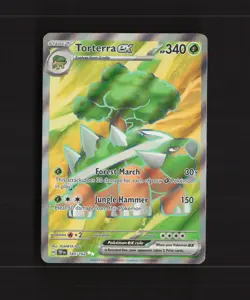 Torterra ex 185/162 Temporal Forces Full Art Ultra Rare Holo Pokemon Card NM - Image 1