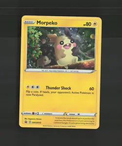 Morpeko SWSH012 Sword & Shield Black Star Promo Holo SWIRL Pokemon Card LP+ - Image 1