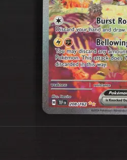 Raging Bolt ex 208/162 Temporal Forces Full Art Ultra Rare Holo Pokemon Card NM - Image 5