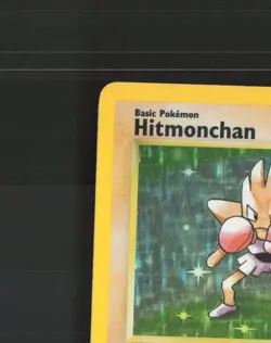 Hitmonchan 7/102 WOTC Base Set Holo Rare Pokemon Card DMG - Image 3