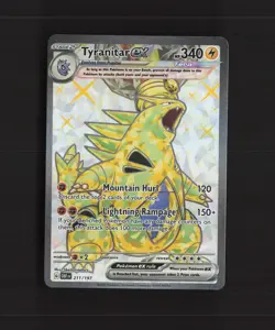 Tyranitar ex 211/197 Obsidian Flames Full Art Ultra Rare Holo Pokemon Card NM - Image 1