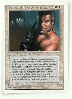 Misprint Alert: Off Centered Magic MTG Italian Veteran Bodyguard Artist Proof AP - Image 1