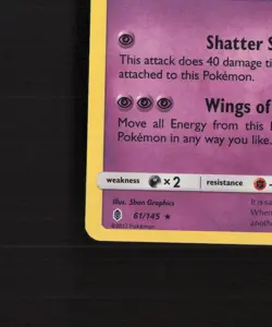 Lunala 61/145 Guardians Rising Cracked Ice Holo Holo Pokemon Card LP - Image 5