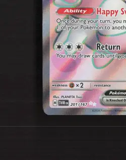 Blissey ex 201/167 Twilight Masquerade Full Art Ultra Rare Holo Pokemon Card NM - Image 5