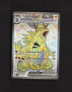 Tyranitar ex 211/197 Obsidian Flames Full Art Ultra Rare Holo Pokemon Card NM - Image 1