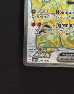 Tyranitar ex 211/197 Obsidian Flames Full Art Ultra Rare Holo Pokemon Card NM - Image 5
