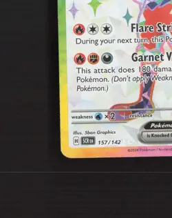 Cinderace ex 157/142 Stellar Crown Full Art Ultra Rare Holo Pokemon Card LP - Image 5