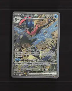 Greninja ex SVP 132 Scarlet & Violet Full Art Black Star Promo Pokemon Card NM - Image 1