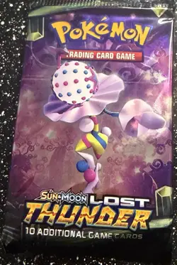 Pokemon TCG Sun & Moon Lost Thunder Booster Pack Lot 8 Packs 10 Cards English - Image 1