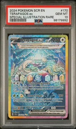 PSA 10 Terapagos Ex 170 Stellar Crown Pokemon Card Special Illustration Rare - Image 1