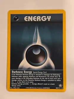 Pokemon Dark Energy Neo Genesis 2000 Card 104/111 Rare Vintage MP - Image 1