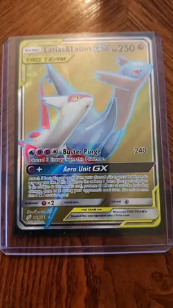 Latias & Latios GX 169/181 Full Art Team Up NM Pokemon Card 2019 - Image 1
