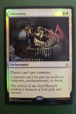 MTG Solemnity Near Mint Foil Hour of Devastation - Image 1