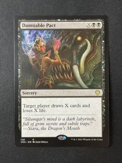 MTG Commander: Innistrad Crimson Vow #126 Damnable Pact NM - Image 1