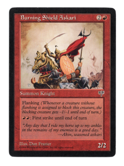 MTG-Burning Shield Askari-Mirage--MP-NonFoil - Image 1