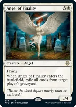 Angel of Finality NM #63 Commander: Adventures in the Forgotten Realms MTG - Image 1