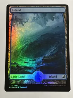 MTG Zendikar Rising Island Full Art Foil 271/280 NM - Image 1