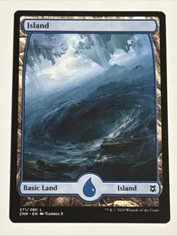 MTG Zendikar Rising Island Full Art 271/280 NM - Image 1