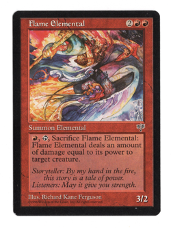 MTG-Flame Elemental-Mirage--MP-NonFoil - Image 1