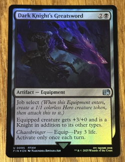 MTG Final Fantasy, Dark Knight's Greatsword - Foil - Image 1
