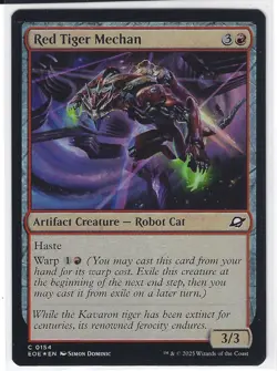Red Tiger Mechan | FOIL | NM | MTG | 0154 | Common | EOE - Edge of Eternities - Image 1