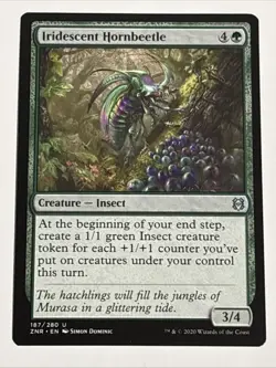 MTG Zendikar Rising Iridescent Hornbeetle 187/280 NM - Image 1